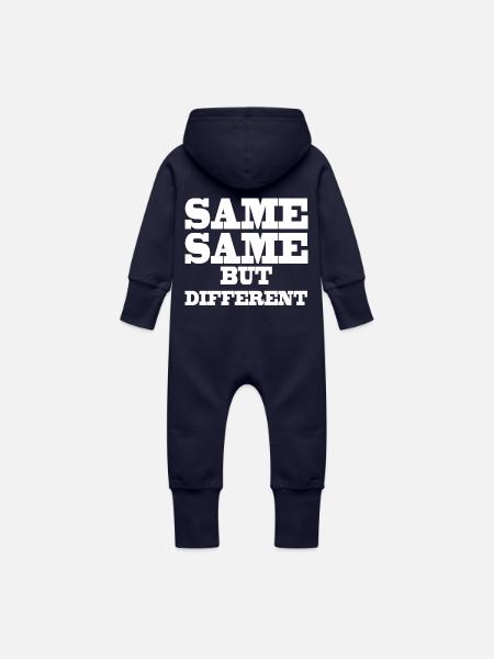 Same Same but Different - Baby Bio Sweat Overall mit Kapuze - Navy