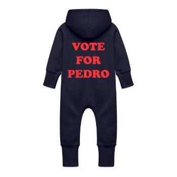 VOTE FOR PEDRO - Baby Organic Sweat Overalls With Hood - navy - Back