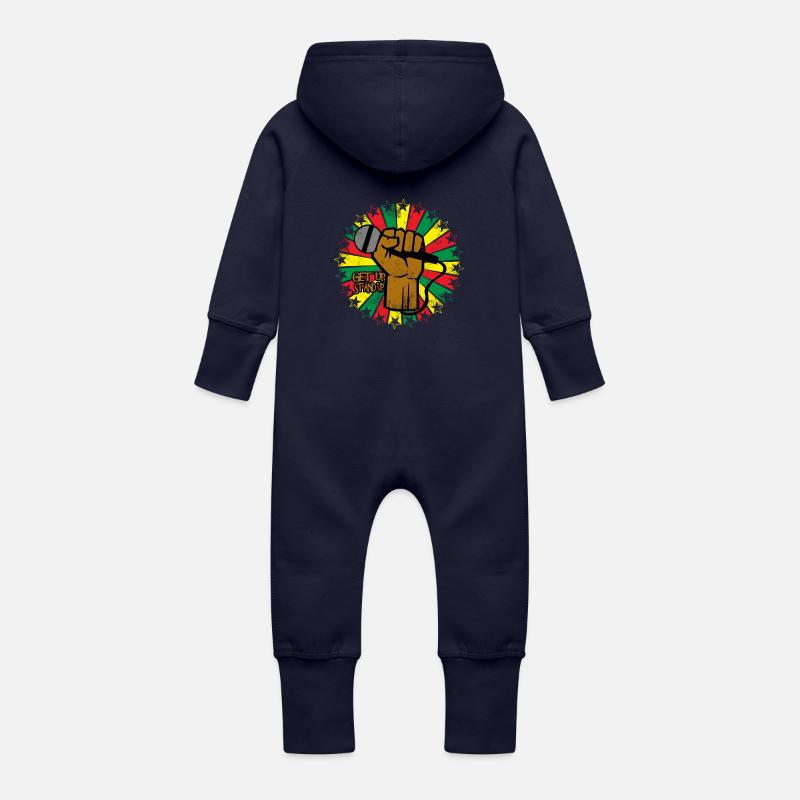 Reggae - Baby Bio Sweat Overall mit Kapuze - Navy