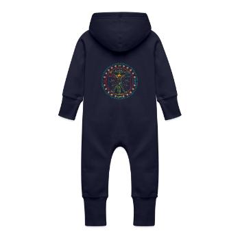 Vitruve Cosmo Wise Man - Grenouillère à capuche bio en molleton Bébé - marine - Dos