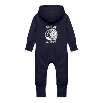 bon vélo est cher - Grenouillère à capuche bio en molleton Bébé - marine - Dos