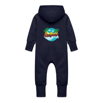 Havana Cuba Caraïbes Croisière de vacances - Grenouillère à capuche bio en molleton Bébé - marine - Dos