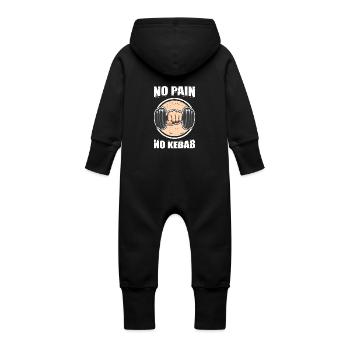 Aucune douleur aucun cadeau de gymnastique de levage de poids de Kebab - Grenouillère à capuche bio en molleton Bébé - vanille - Dos