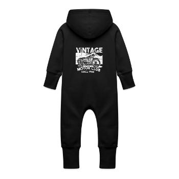 Vintage Motor Club Since 1968 Motorradclub Biker - Baby Bio Sweat Overall mit Kapuze - Vanille-Milchshake - Hinten
