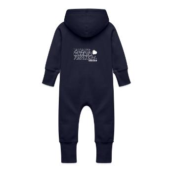 PAPAS KLEENER FRECKERT | SAARLAND | GESCHENKIDEE - Baby Bio Sweat Overall mit Kapuze - Navy - Hinten