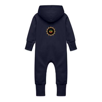 reggae - Baby Organic Sweat Overalls With Hood - navy - Back