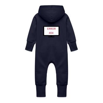 Computer Fehler 404 - Baby Bio Sweat Overall mit Kapuze - Navy - Hinten