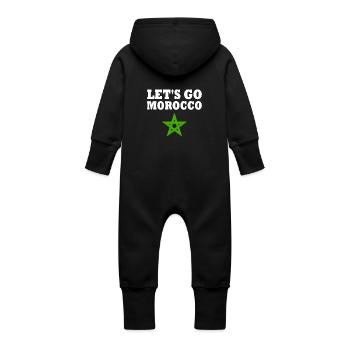Maroc - Grenouillère à capuche bio en molleton Bébé - vanille - Dos