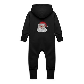 Santa Claus - Baby Organic Sweat Overalls With Hood - vanilla - Back