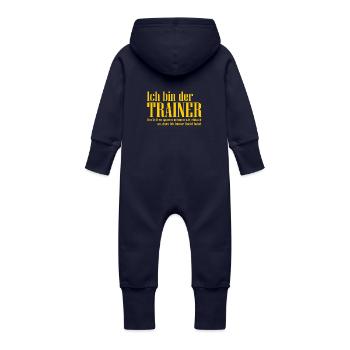 Entraîneur - Grenouillère à capuche bio en molleton Bébé - marine - Dos