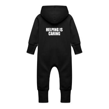 Helping is caring - Baby Bio Sweat Overall mit Kapuze - Vanille-Milchshake - Hinten