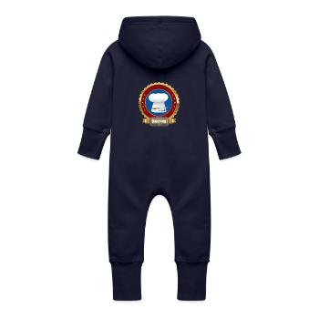 Top Chef for cooking - Baby Organic Sweat Overalls With Hood - navy - Back