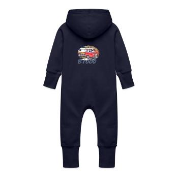 B1000 Pritsche Barkas - Baby Bio Sweat Overall mit Kapuze - Navy - Hinten