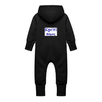 Crète 12 - Grenouillère à capuche bio en molleton Bébé - vanille - Dos