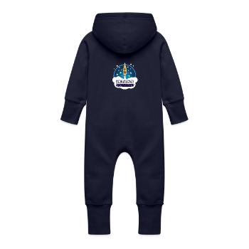 Zuckertüte Rakete - Baby Bio Sweat Overall mit Kapuze - Navy - Hinten