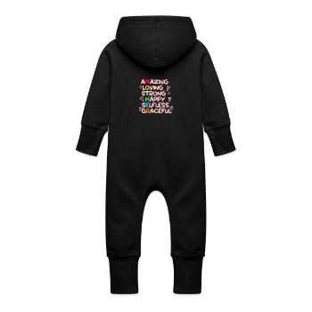 MÈRE - Grenouillère à capuche bio en molleton Bébé - vanille - Dos