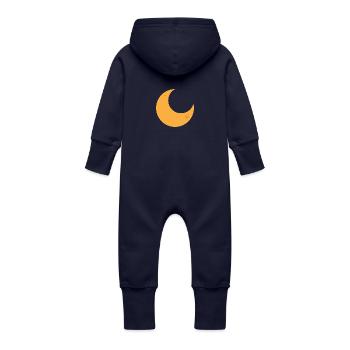 Mond - Baby Bio Sweat Overall mit Kapuze - Navy - Hinten