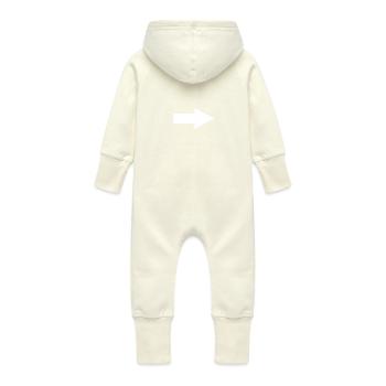 flèche - Grenouillère à capuche bio en molleton Bébé - vanille - Dos