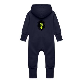 Gendarme / Gendarmerie - Grenouillère à capuche bio en molleton Bébé - marine - Dos