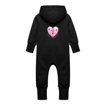Meilleure fille en droit - Grenouillère à capuche bio en molleton Bébé - vanille - Dos