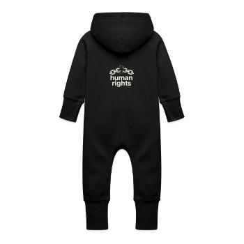 Droits de l’homme - Grenouillère à capuche bio en molleton Bébé - vanille - Dos