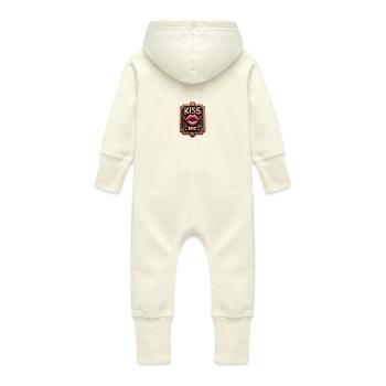 Embrasse-moi - Grenouillère à capuche bio en molleton Bébé - vanille - Dos