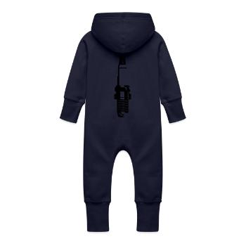 les bougies - Grenouillère à capuche bio en molleton Bébé - marine - Dos
