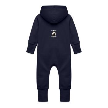 may_the_linux_source - Baby Bio Sweat Overall mit Kapuze - Navy - Hinten