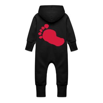 Fußabdruck Baby - Baby Bio Sweat Overall mit Kapuze - Vanille-Milchshake - Hinten