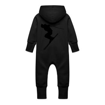 ski alpin - Grenouillère à capuche bio en molleton Bébé - vanille - Dos