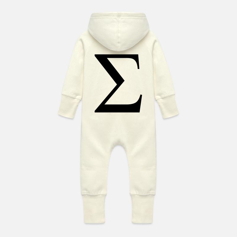 sigma greek - Baby Bio Sweat Overall mit Kapuze - Vanille-Milchshake