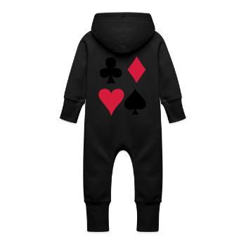 Spielkarten - Kartenspiel - Baby Bio Sweat Overall mit Kapuze - Vanille-Milchshake - Hinten