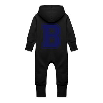 b - Baby Organic Sweat Overalls With Hood - vanilla - Back