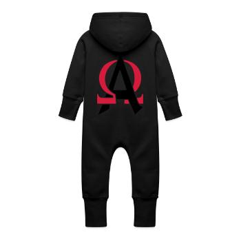 Alpha & Omega - Grenouillère à capuche bio en molleton Bébé - vanille - Dos