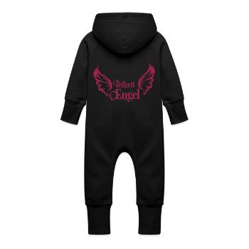 Part-time angel - Baby Organic Sweat Overalls With Hood - vanilla - Back