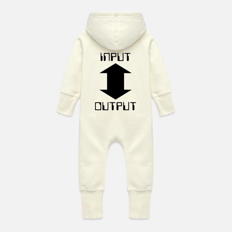 input-output - Baby Bio Sweat Overall mit Kapuze - Vanille-Milchshake
