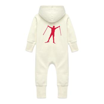 ski combine nordique gagnant winner - Grenouillère à capuche bio en molleton Bébé - vanille - Dos