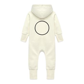 Runder Kreis 1 dünn - Baby Bio Sweat Overall mit Kapuze - Vanille-Milchshake - Hinten