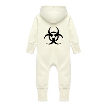 biohazard - Grenouillère à capuche bio en molleton Bébé - vanille - Dos