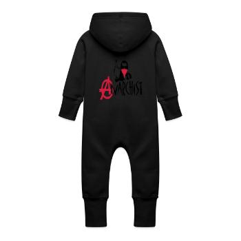 anarchiste - Grenouillère à capuche bio en molleton Bébé - vanille - Dos