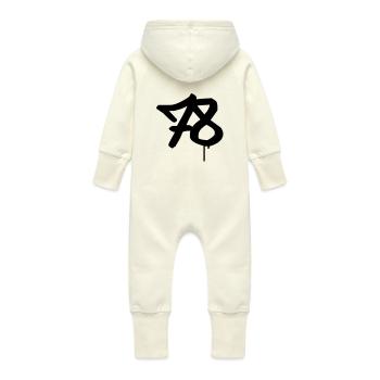 Tag : 78 - Baby Bio Sweat Overall mit Kapuze - Vanille-Milchshake - Hinten