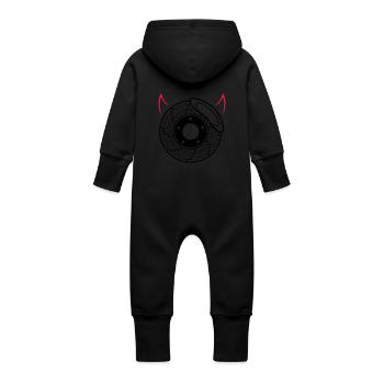 Bremsscheibe mit Hörner 2farbig - Baby Bio Sweat Overall mit Kapuze - Vanille-Milchshake - Hinten