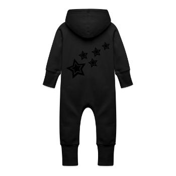 stars - Grenouillère à capuche bio en molleton Bébé - vanille - Dos