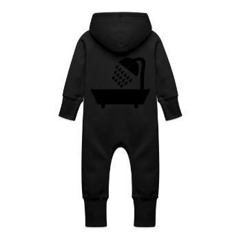 baden__icon_1 - Grenouillère à capuche bio en molleton Bébé - vanille - Dos