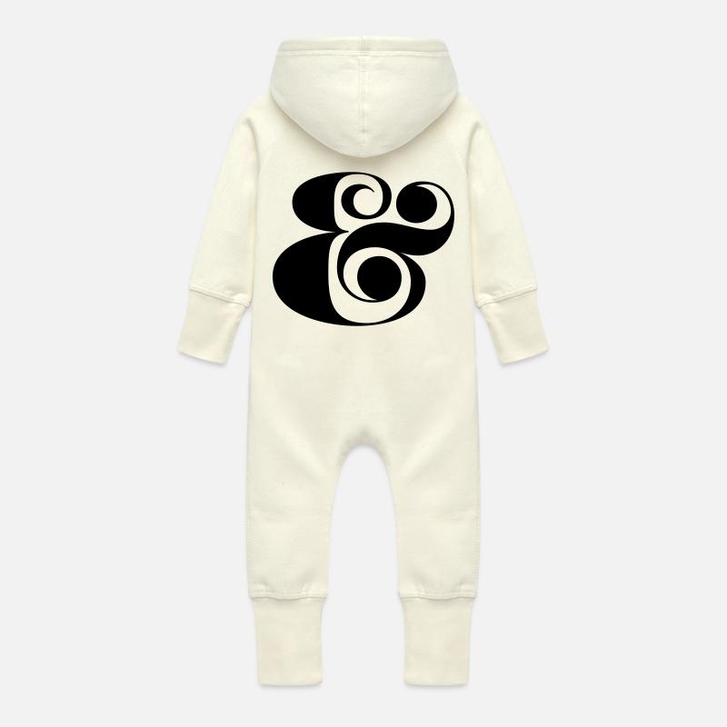 Typo und - Baby Bio Sweat Overall mit Kapuze - Vanille-Milchshake