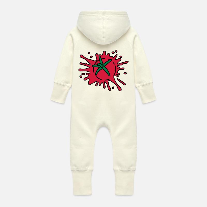 smashed tomato - Baby Bio Sweat Overall mit Kapuze - Vanille-Milchshake
