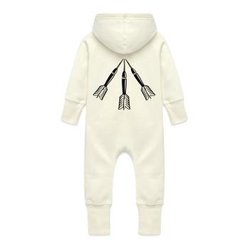 Darts - Baby Bio Sweat Overall mit Kapuze - Vanille-Milchshake - Hinten