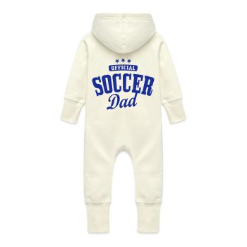 soccer dad - Grenouillère à capuche bio en molleton Bébé - vanille - Dos