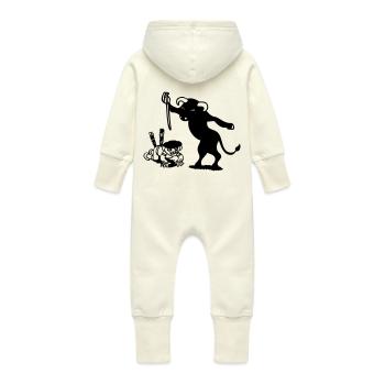 corrida humour noir cynique taureau matador - Grenouillère à capuche bio en molleton Bébé - vanille - Dos