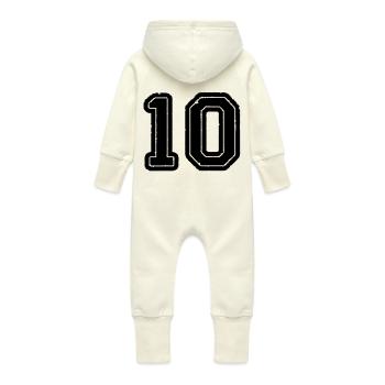 10 - Baby Bio Sweat Overall mit Kapuze - Vanille-Milchshake - Hinten
